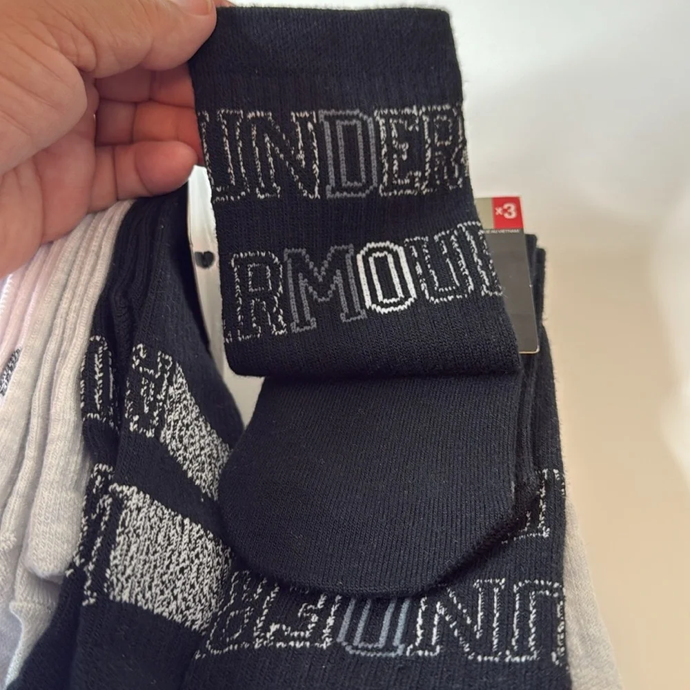 Under Armour UA Essential Mid Crew Socks 6 Pairs Size 6-10